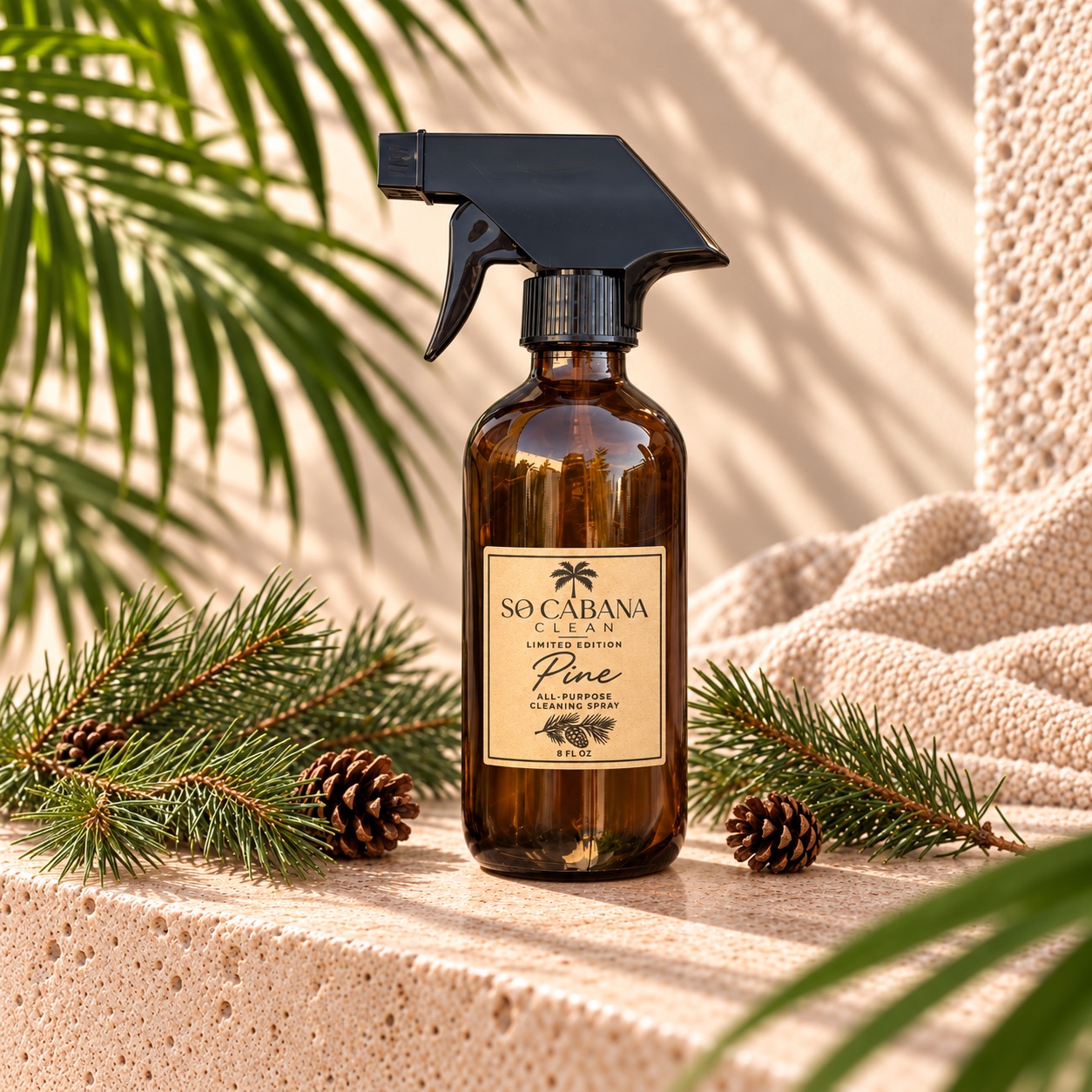 Cabana Clean pine cleaning spray bottle